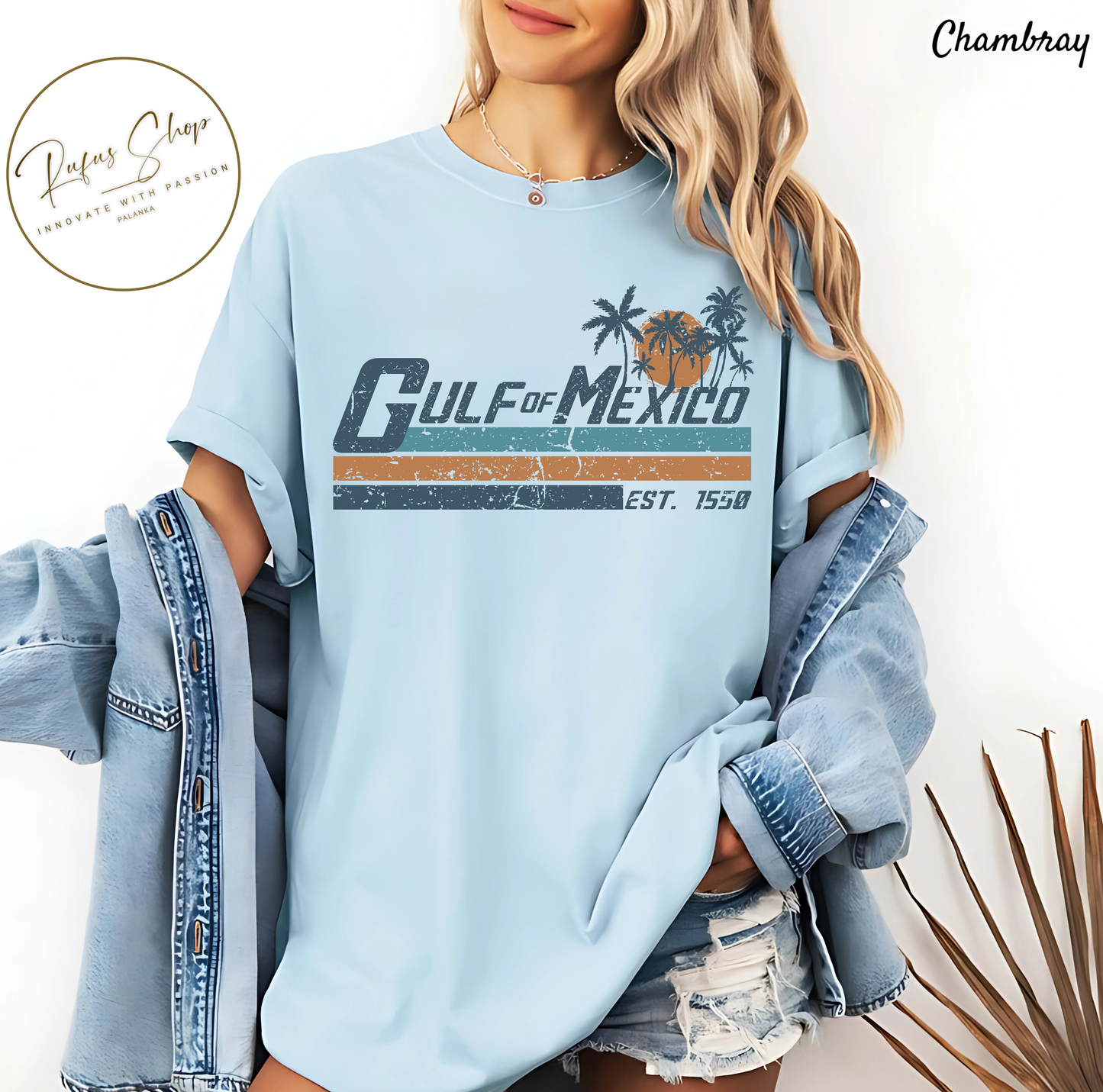 Gulf of Mexico Sunset T-Shirt, Gulf of Mexico, Forever, Retro, Vintage, Beach, Mexico, Unisex
