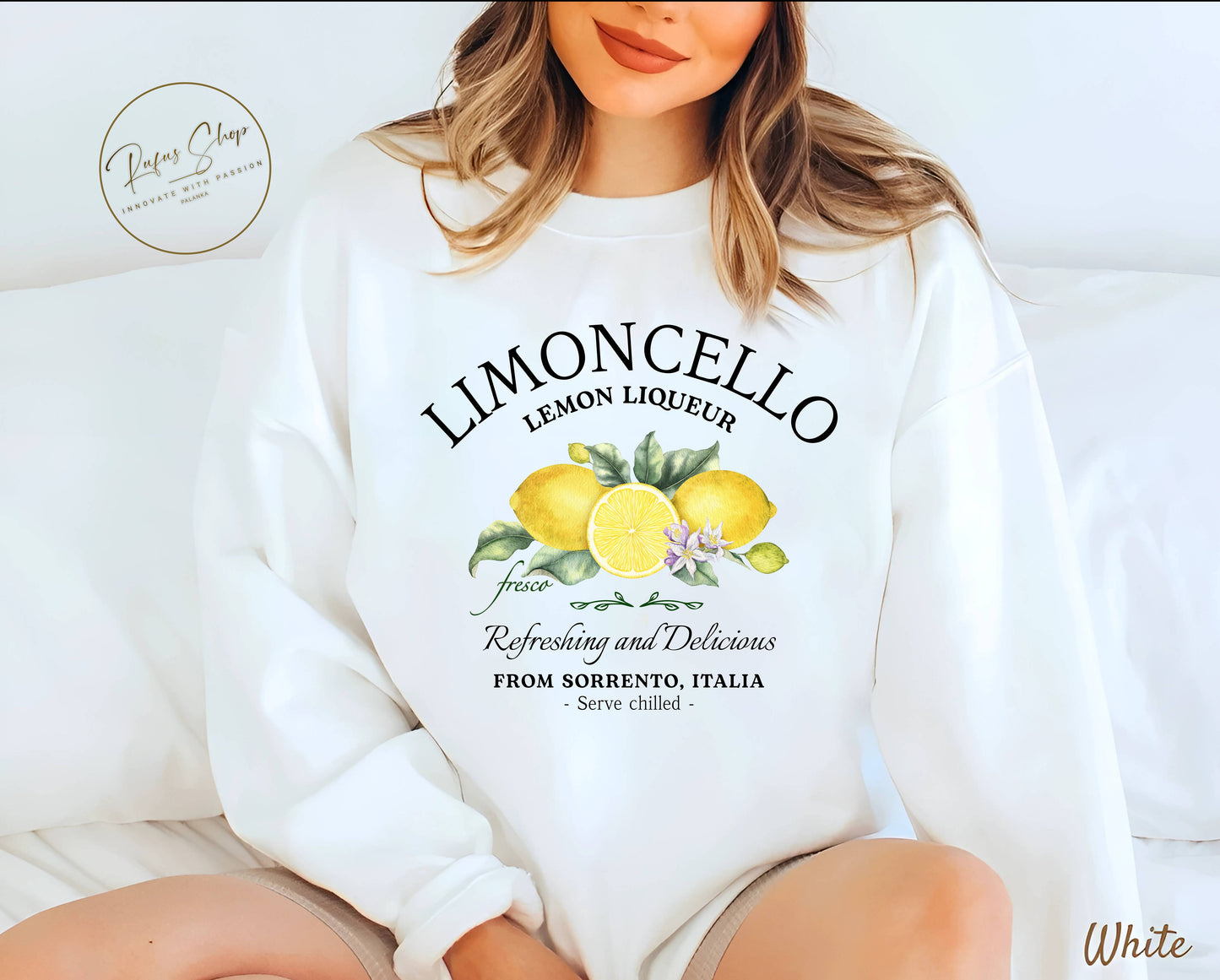Limoncello Sweatshirt, Vintage Italian Lemon Sweater, Sorrento Italia Sweatshirt, Amalfi Coast Citrus Drink Aesthetic, Italy Summer Gift
