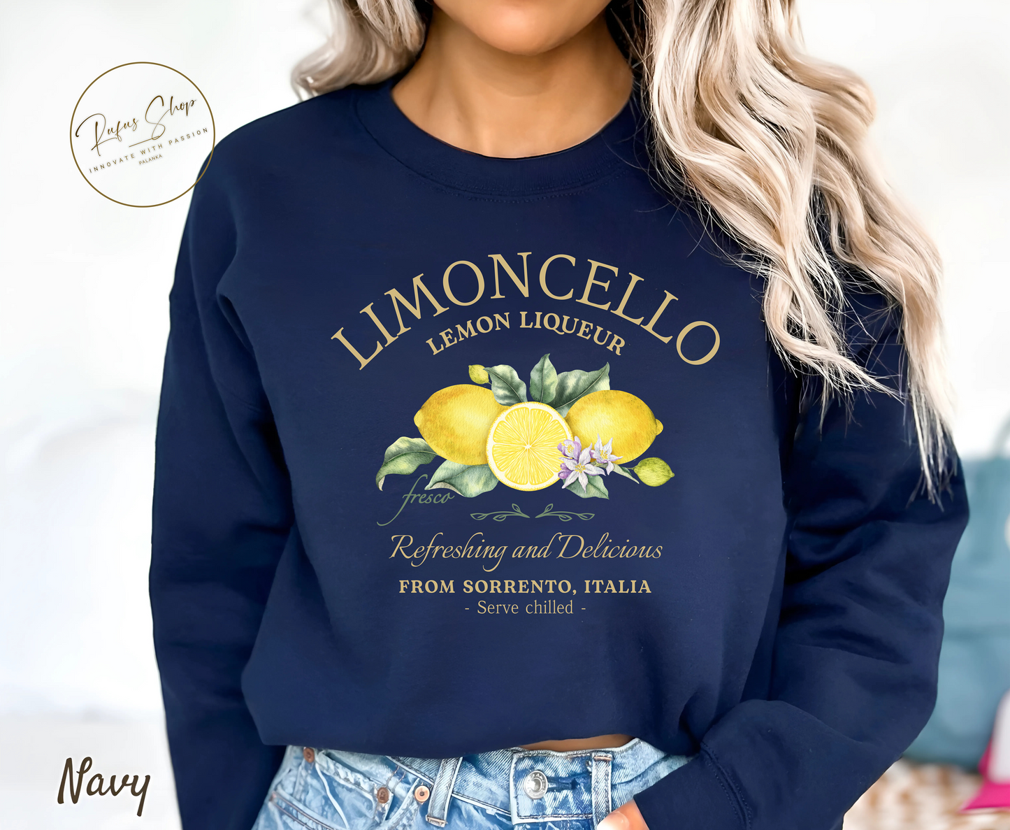 Limoncello Sweatshirt, Vintage Italian Lemon Sweater, Sorrento Italia Sweatshirt, Amalfi Coast Citrus Drink Aesthetic, Italy Summer Gift