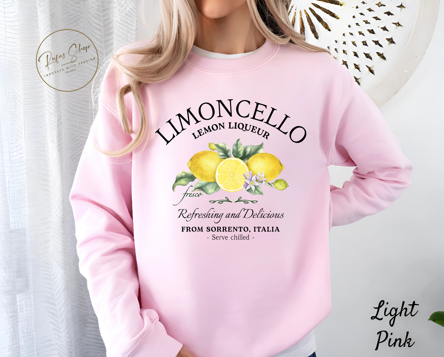 Limoncello Sweatshirt, Vintage Italian Lemon Sweater, Sorrento Italia Sweatshirt, Amalfi Coast Citrus Drink Aesthetic, Italy Summer Gift