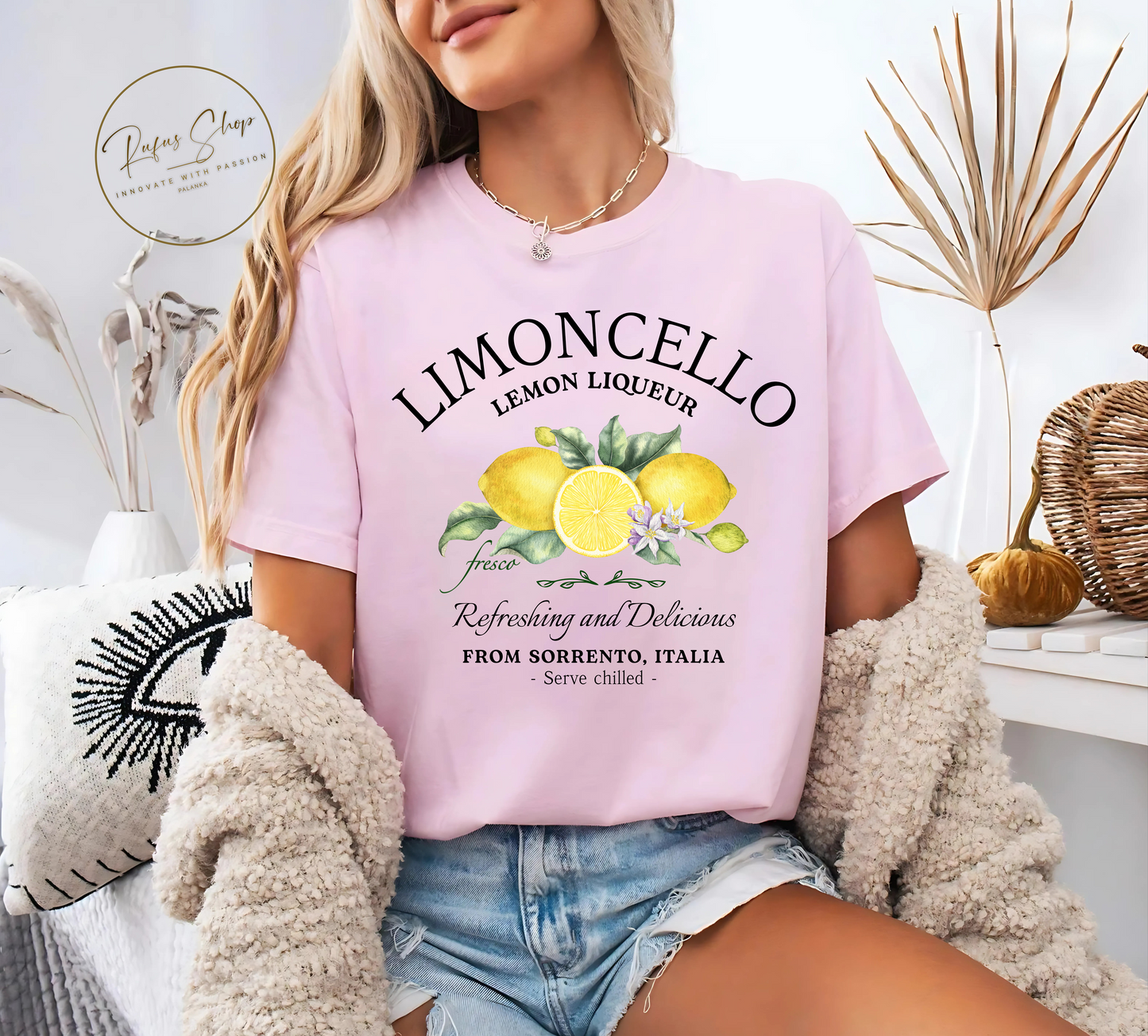 Limoncello T-Shirt, Vintage Italian Lemon Tee, Sorrento Italia Shirt, Amalfi Coast Citrus Drink Aesthetic, Italy Summer Gift