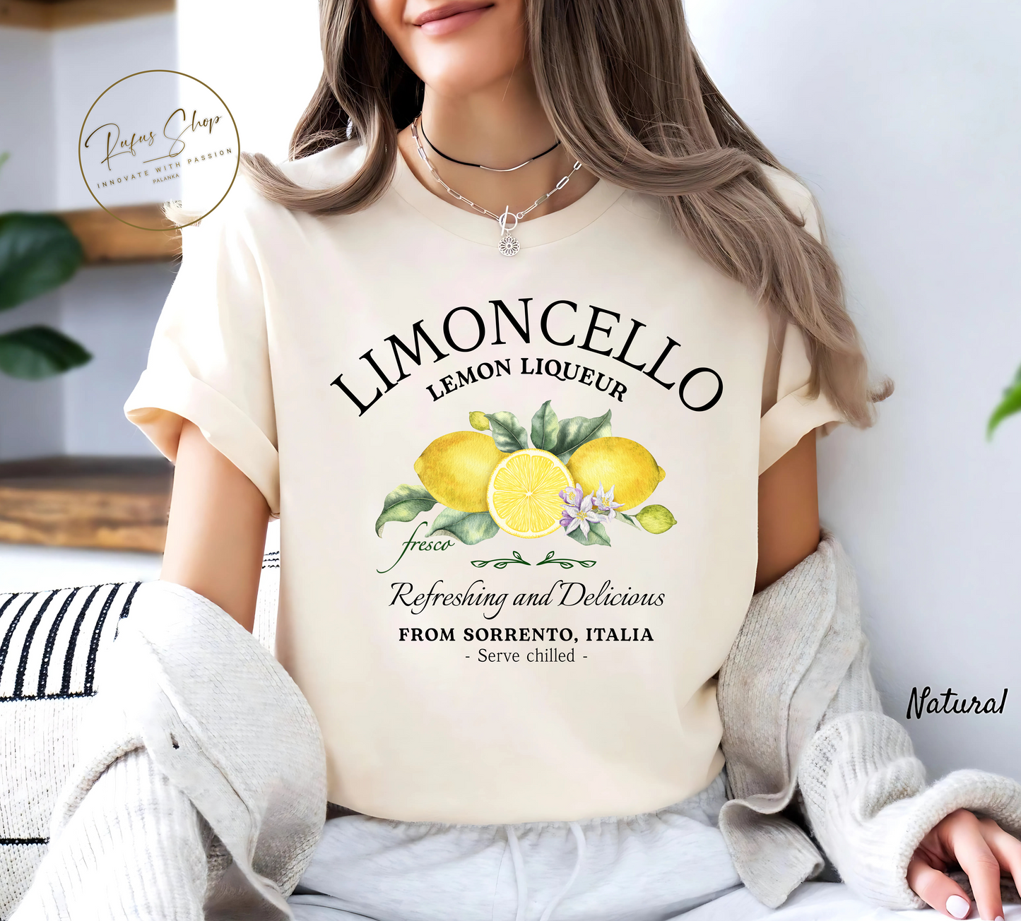 Limoncello T-Shirt, Vintage Italian Lemon Tee, Sorrento Italia Shirt, Amalfi Coast Citrus Drink Aesthetic, Italy Summer Gift