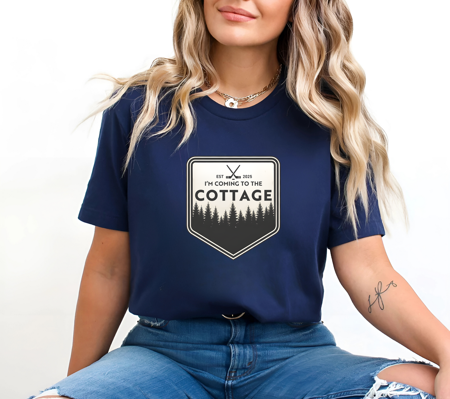 I'm Coming To The Cottage T-Shirt, Hockey Lover Gift Tee, Lake House Apparel, Cozy Cabin, Heated Rivalry Shirt, outdoors Top